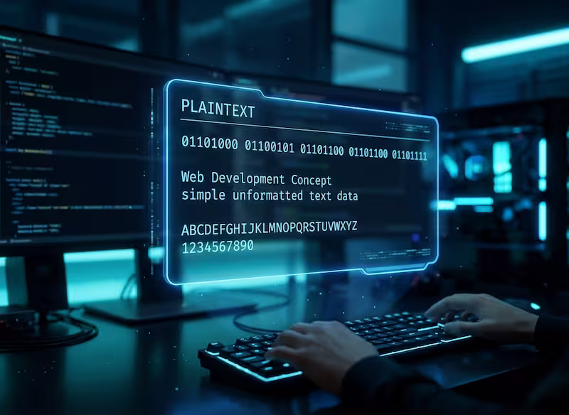 Schéma technique comparant une zone de saisie
classique polluée par du HTML et une zone utilisant plaintext-only propre